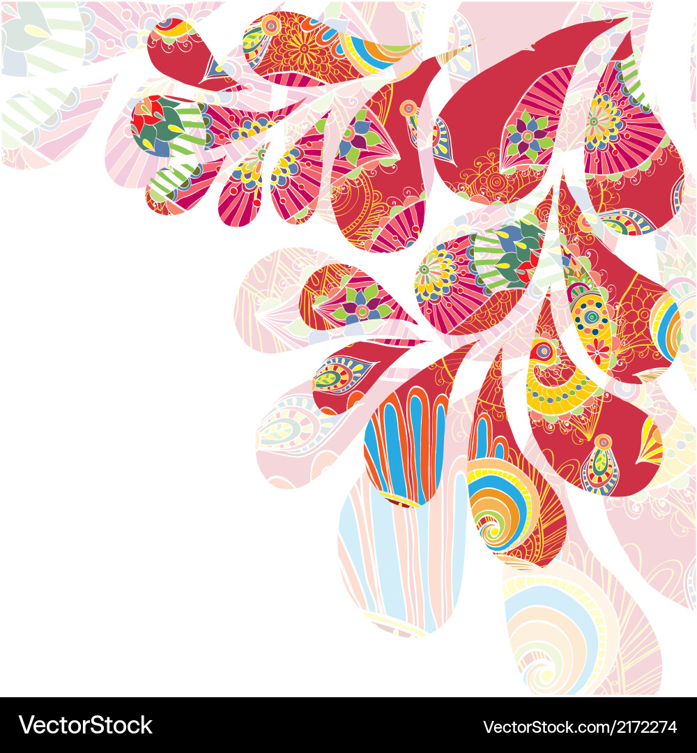 Abstract colorful background with drops vector image
