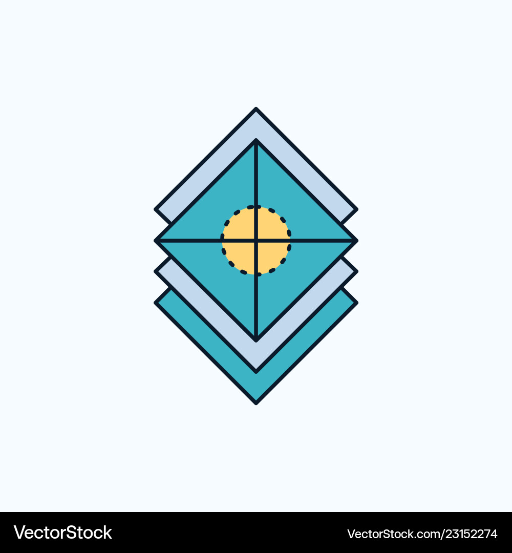 Arrange design layers stack layer flat icon green Arrange design layers stack layer flat icon green Vector Image
