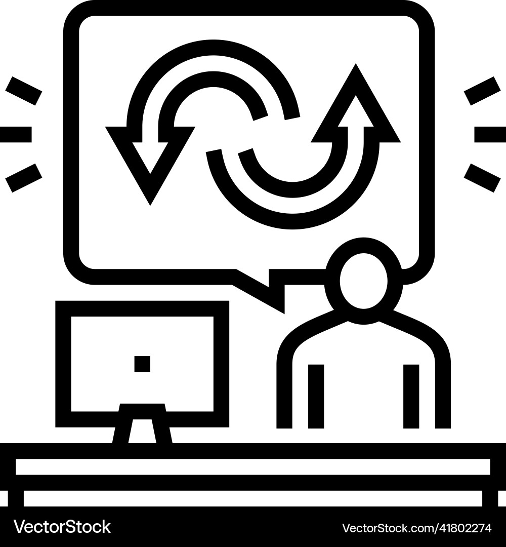 Behavior user line icon Behavior user line icon Vector Image