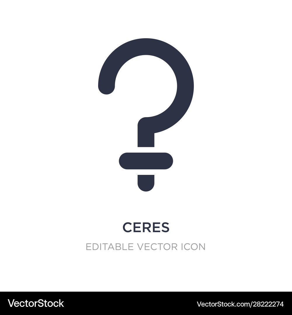 Ceres icon on white background simple element Ceres icon on white background simple element vector image