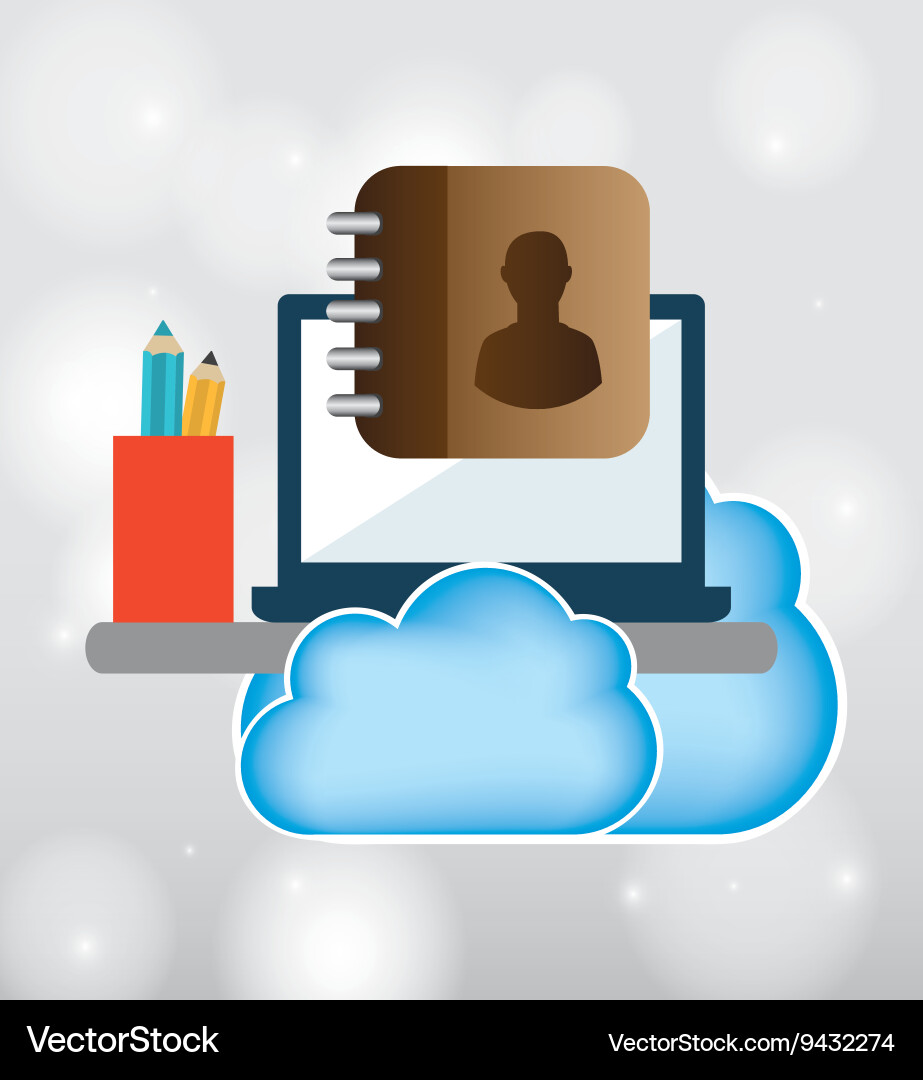 Cloud computing design Vector Image