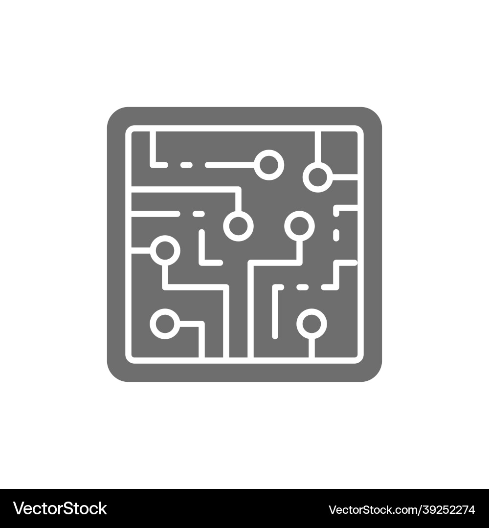 Cpu computer chip electronic circuit processor Cpu computer chip electronic circuit processor vector image