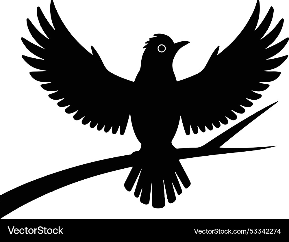 Create and simple black bird design Vector Image