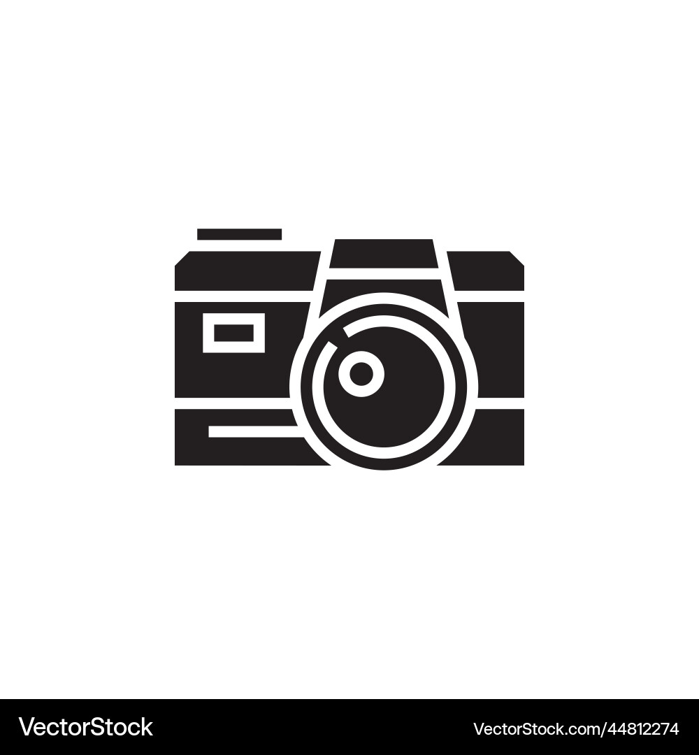 Digital camera icon computer component solid Digital camera icon computer component solid vector image