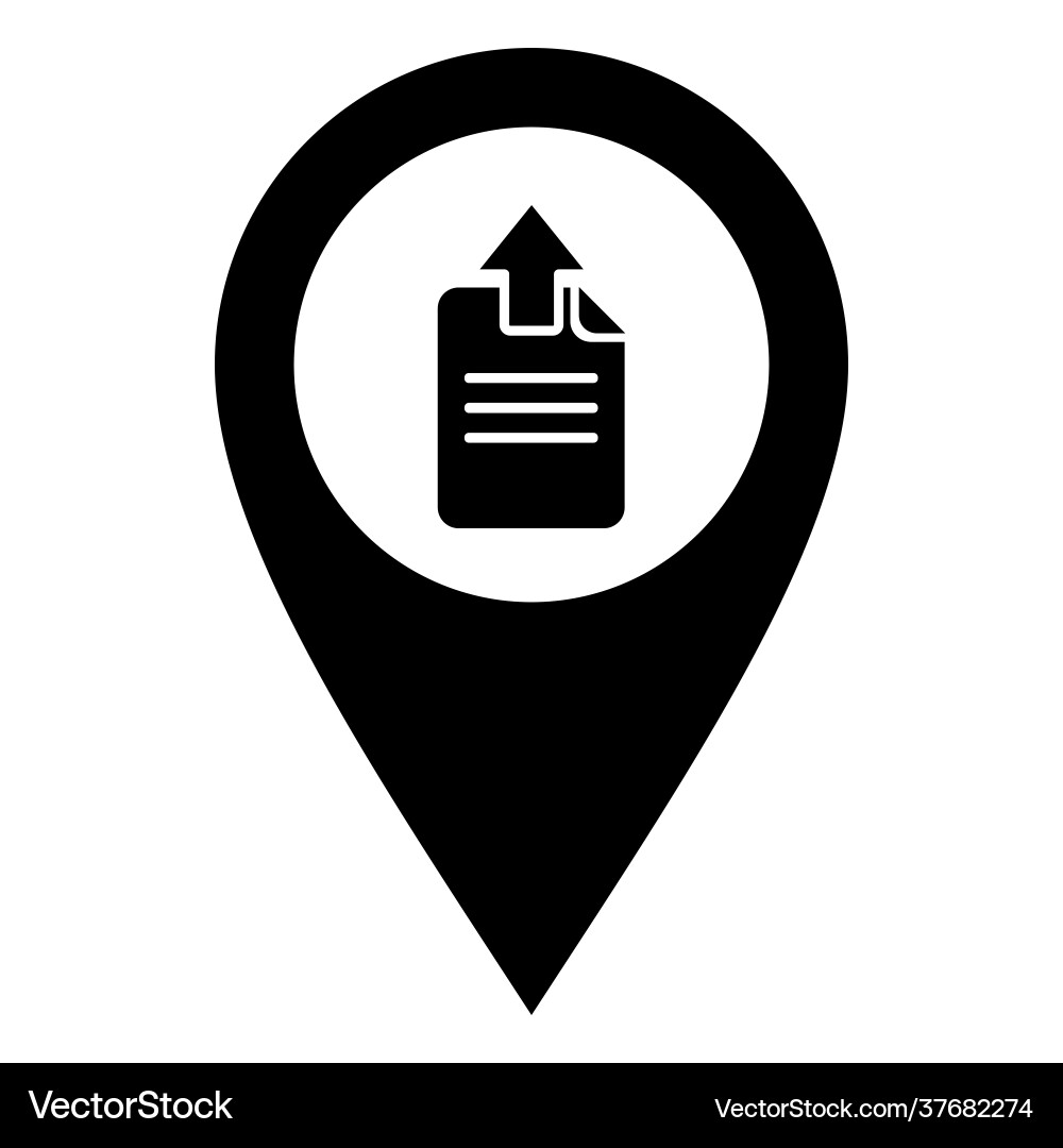 Document upload and location pin Vector Image