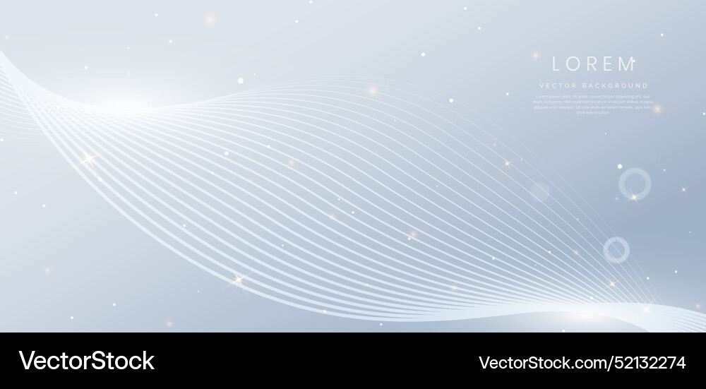 Dynamic White Wave Background Vector Image