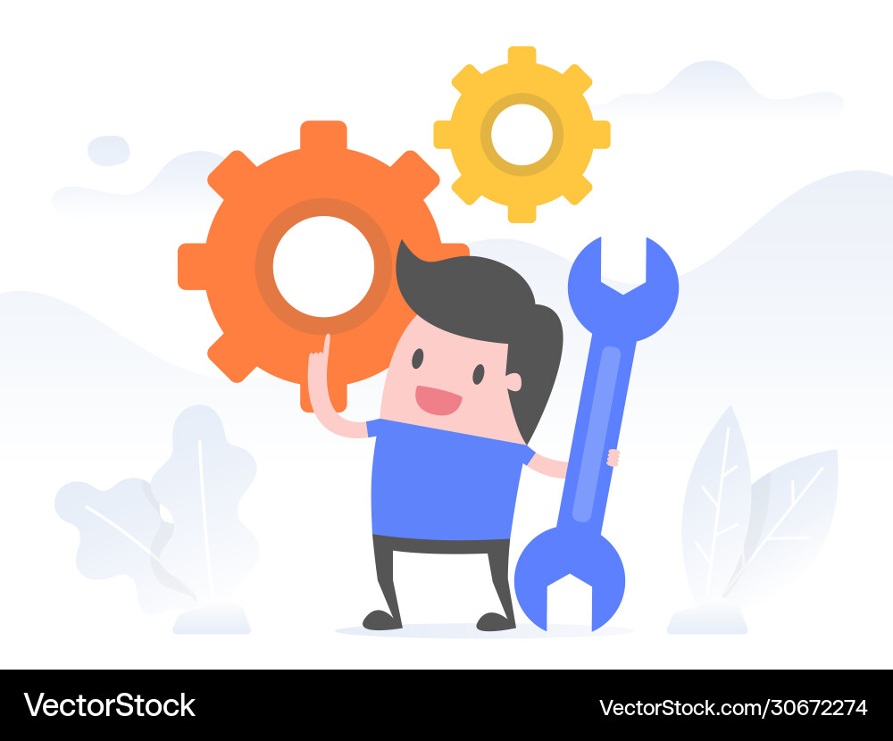 Execution implementation vector image