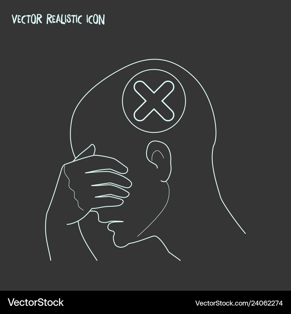 Failure icon line element Vector Image