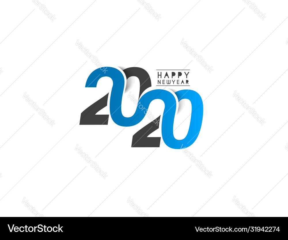 Frohes neues Jahr 2020 Texttypografie Design patter Frohes neues Jahr 2020 Texttypografie Design patter vektorbild