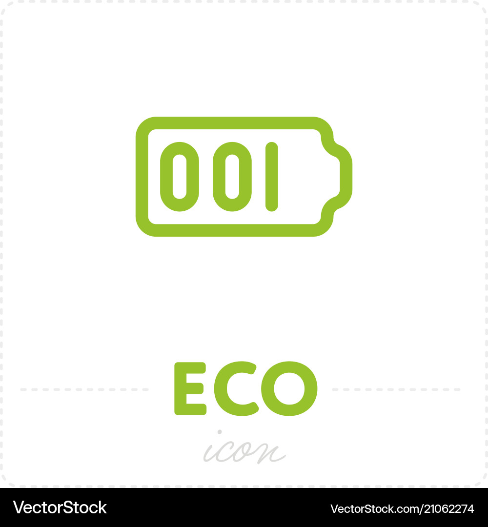 Green eco icons on white Green eco icons on white vector image