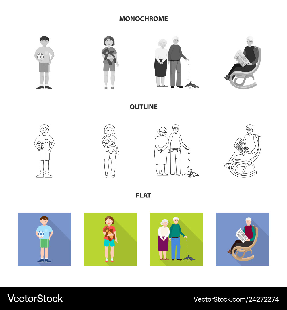 Isolated object of character and avatar sign vector image