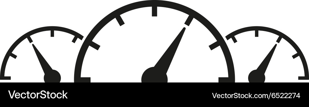 Tachometer speedometer and indicator icon vector image