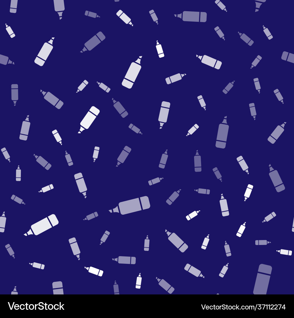 White marker pen icon isolated seamless pattern vector image