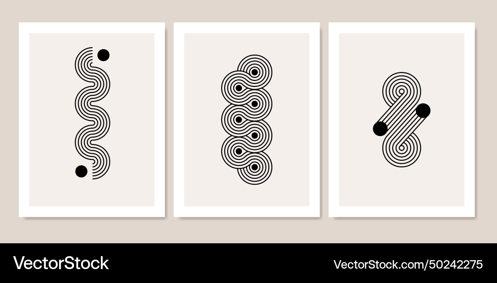 A collection of abstract posters with simple A collection of abstract posters with simple Vector Image