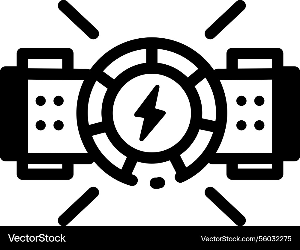 A linear style icon of lab robot Vector Image