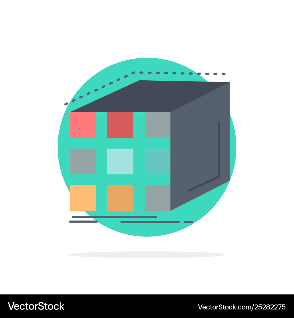 Abstract aggregation cube dimensional matrix flat Abstract aggregation cube dimensional matrix flat vector image