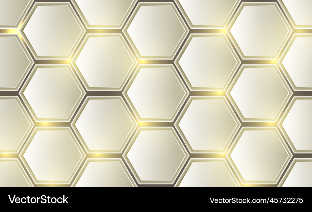 Abstract golden hexagon mesh pattern design Abstract golden hexagon mesh pattern design vector image