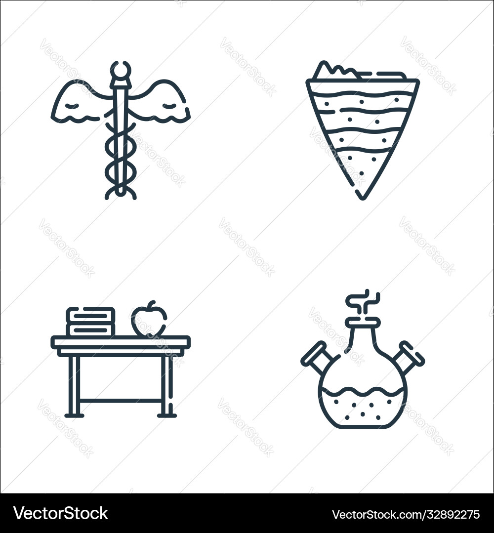 Academy line icons linear set quality Academy line icons linear set quality vector image