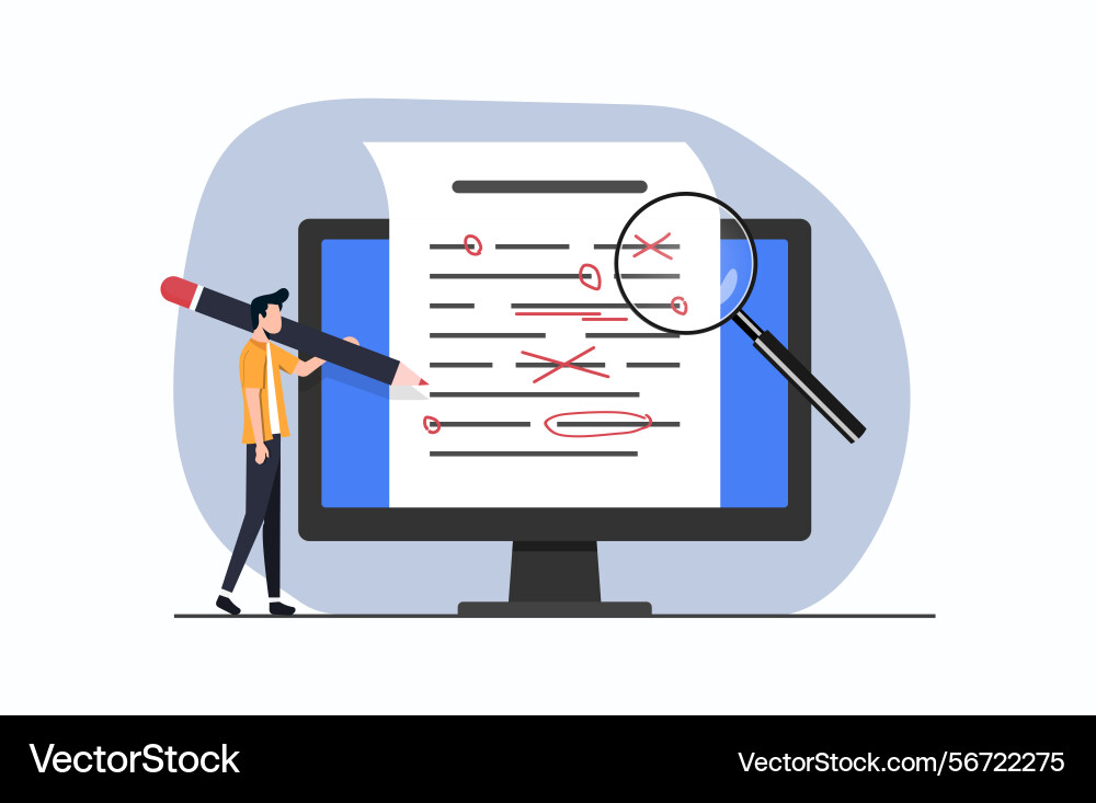 Book script or text grammar edit and spelling vector image