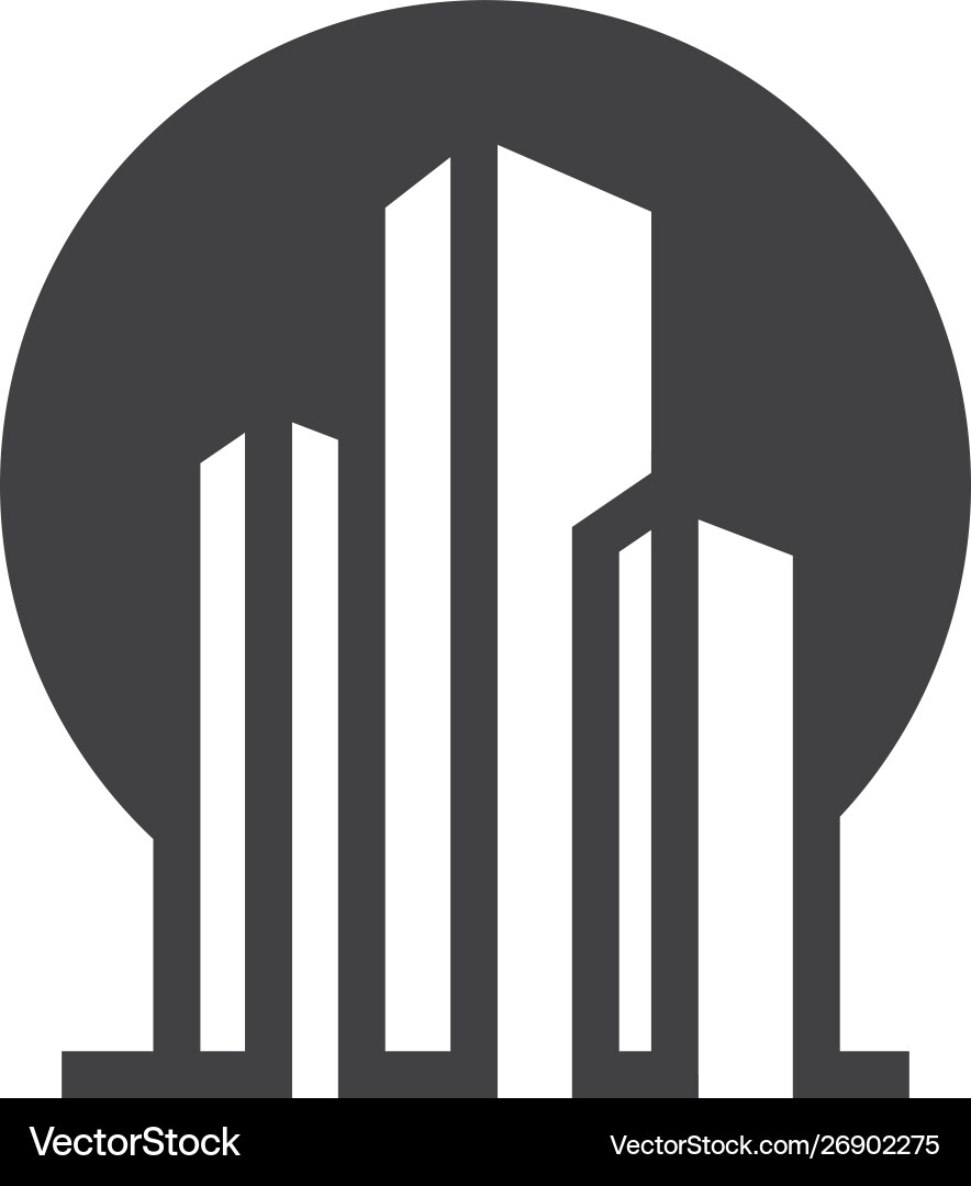 Building graphic design template isolated vector image