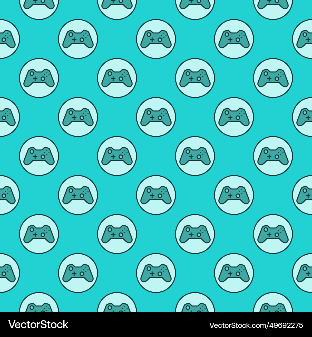 Circle with gamepad device for games colored Vector Image