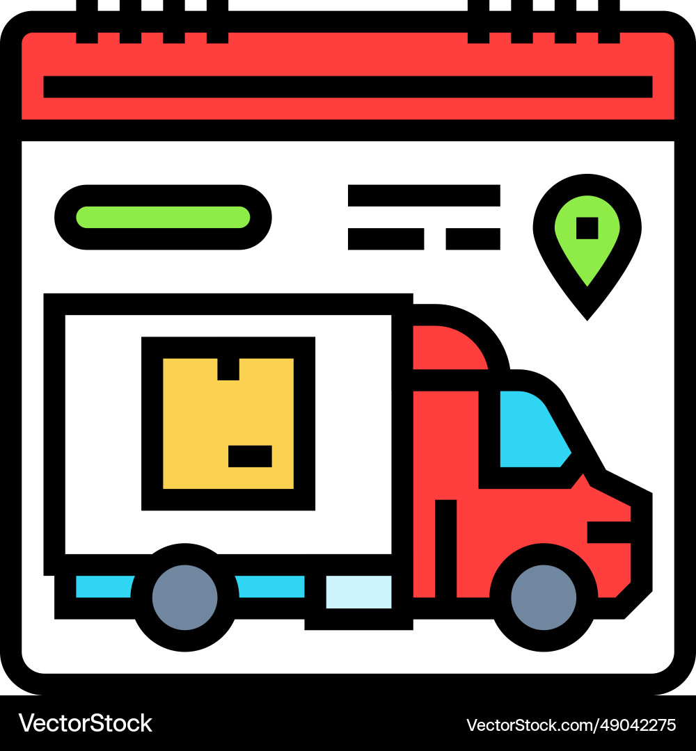 Delivery scheduling logistic manager color icon Vector Image