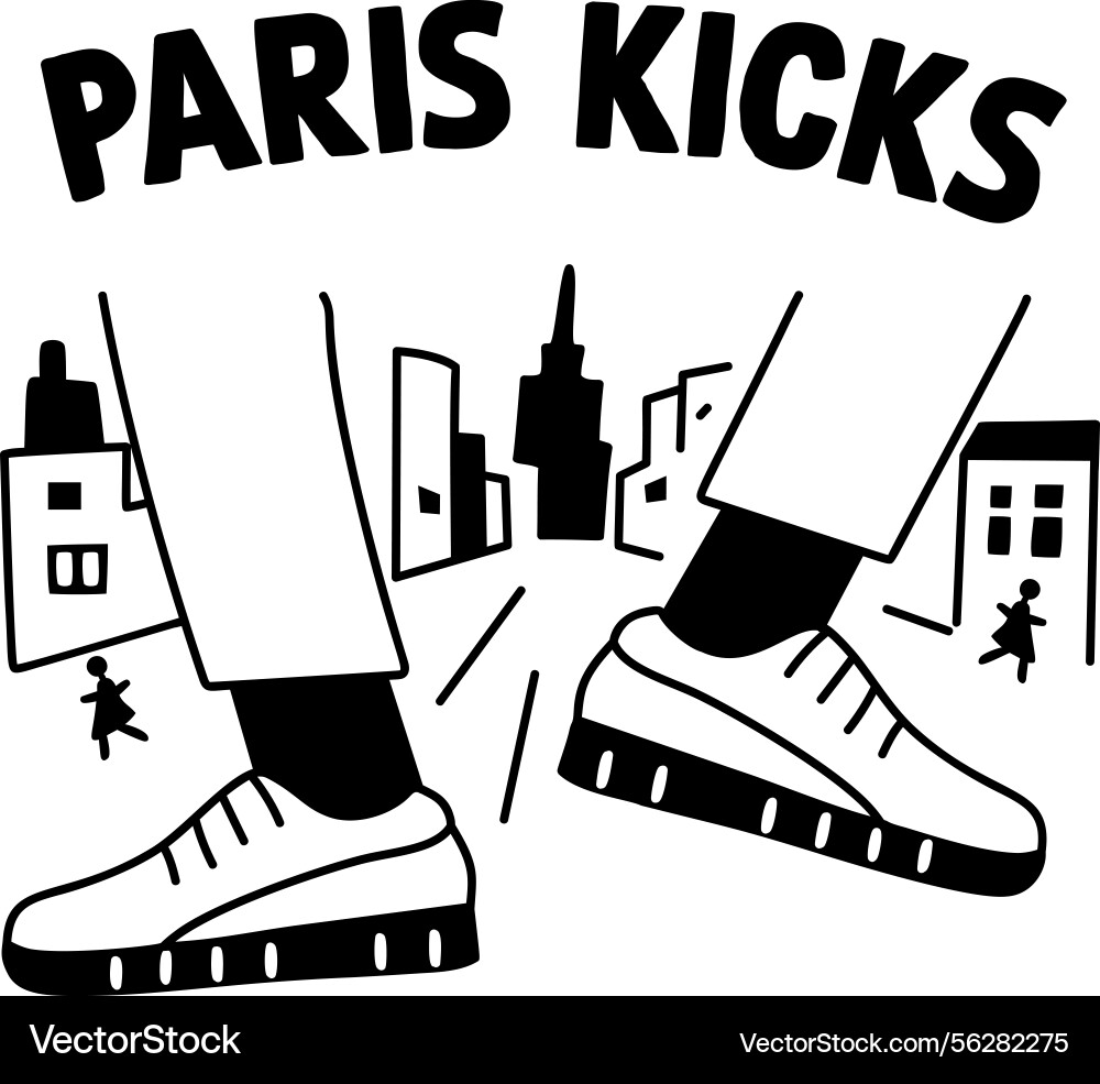 Eiffel Tower Paris Keyring with Unlock Text Vector Image