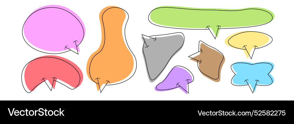 Empty colored bubbles for text Empty colored bubbles for text vector image