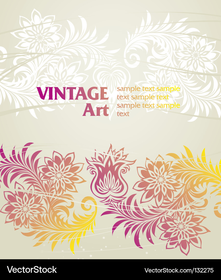 Floral Swirl Ornament Vector Image