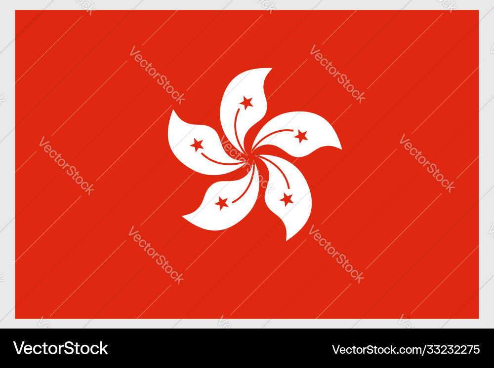 Hong kong flag template background realistic copy Vector Image