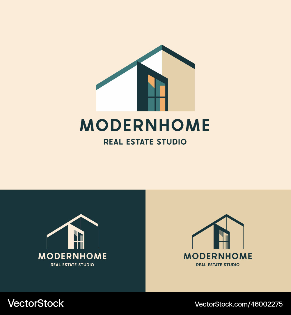 Modernes Immobilien-Logo Modernes Immobilien-Logo vektorbild