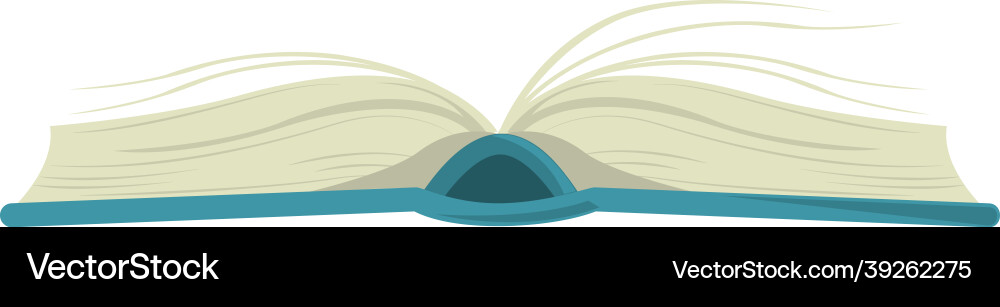 Open book learn vector image