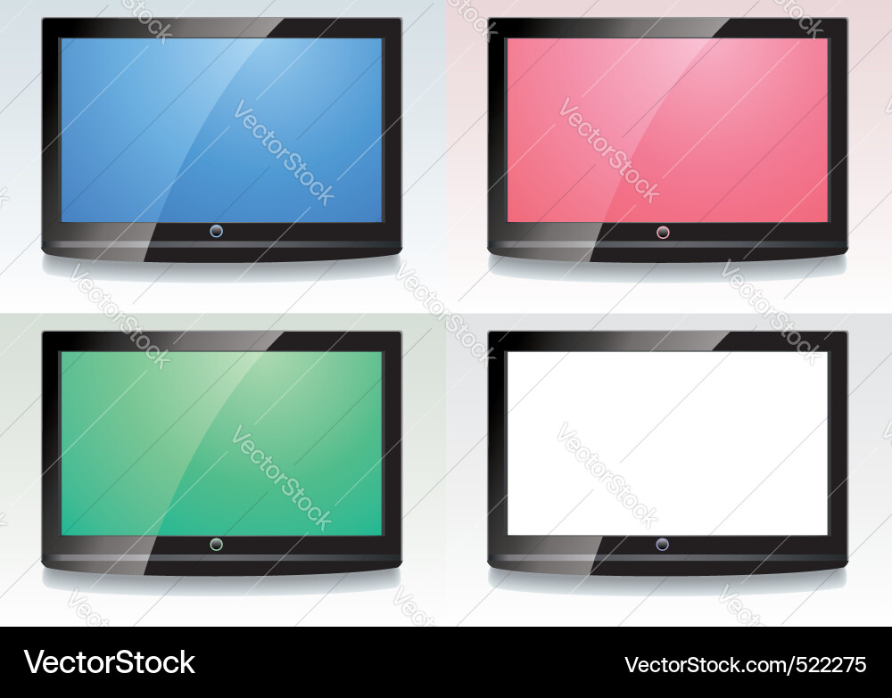 Set of lcd screens Vector Image
