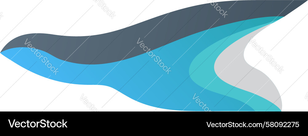 Sharp Geometric Wave Element Vector Image