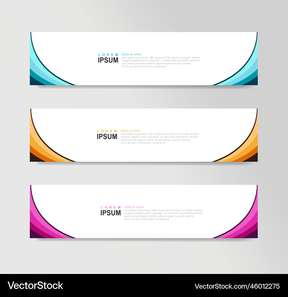 Templates of horizontal web banner website header Templates of horizontal web banner website header Vector Image