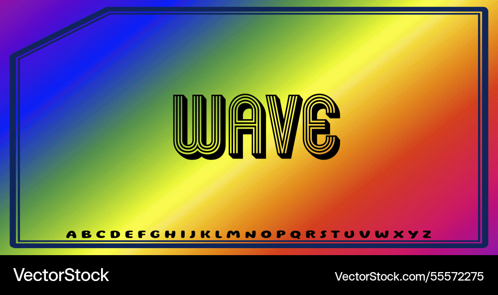 Text effects with editable colors and abstract Vector Image