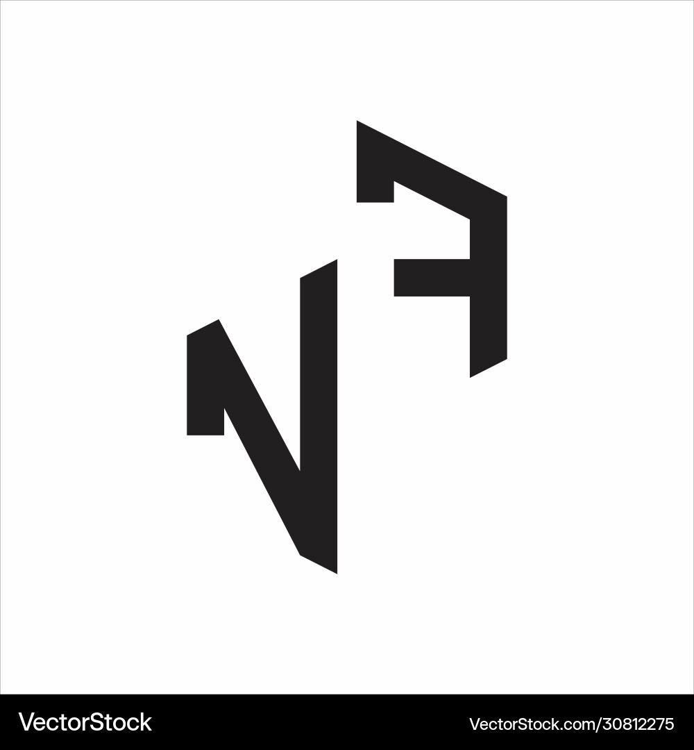 Vf initial letters logo monogram with up to down vector image