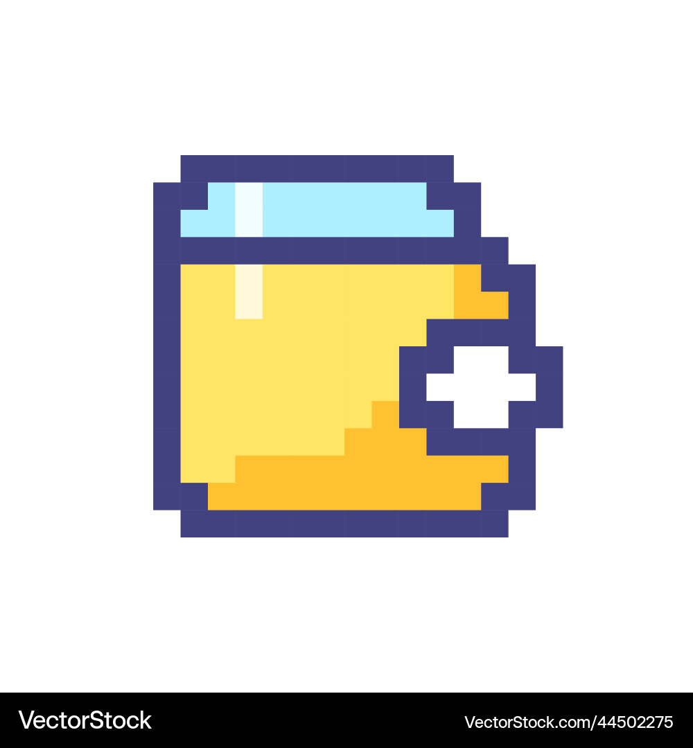 Wallet pixelated rgb color ui icon Wallet pixelated rgb color ui icon vector image
