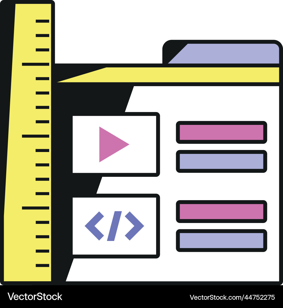 Web development coding vector image