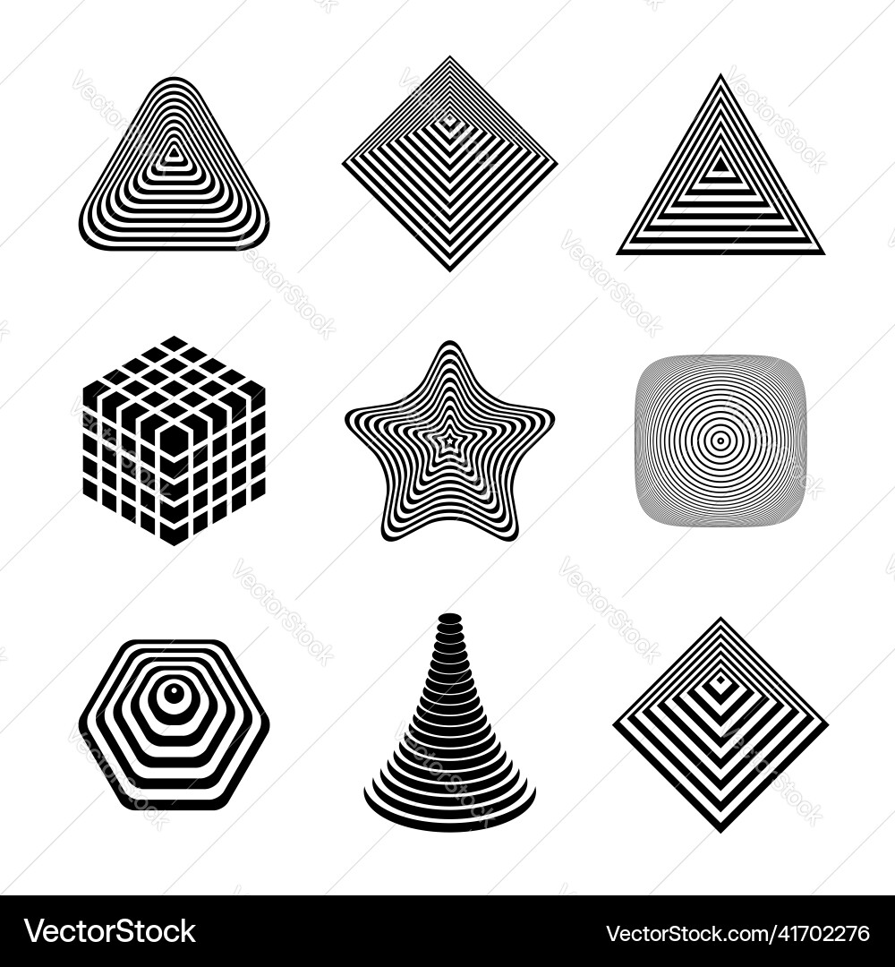 3d design elements 3d design elements vector image