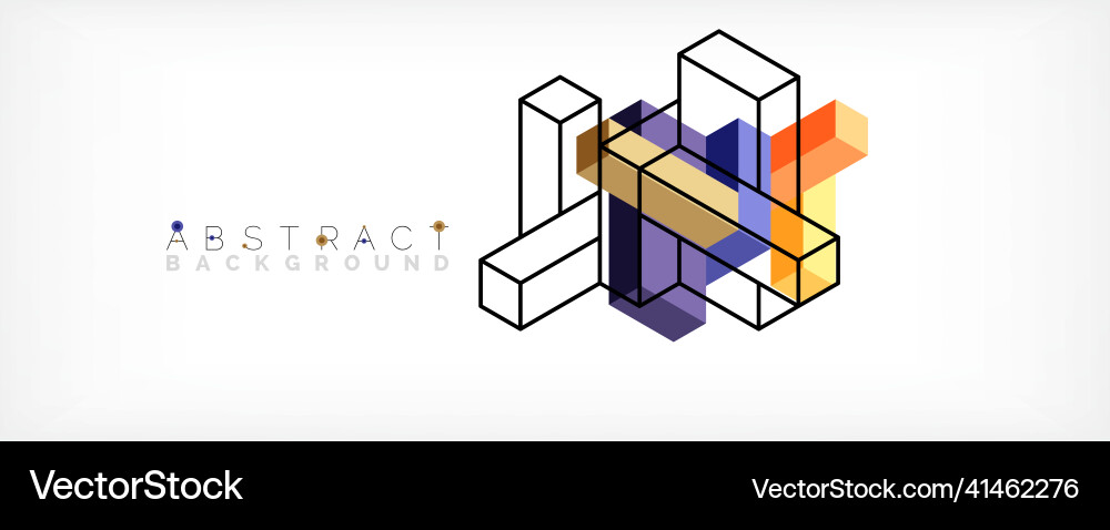 Abstract background 3d cubes cubic elements Abstract background 3d cubes cubic elements vector image
