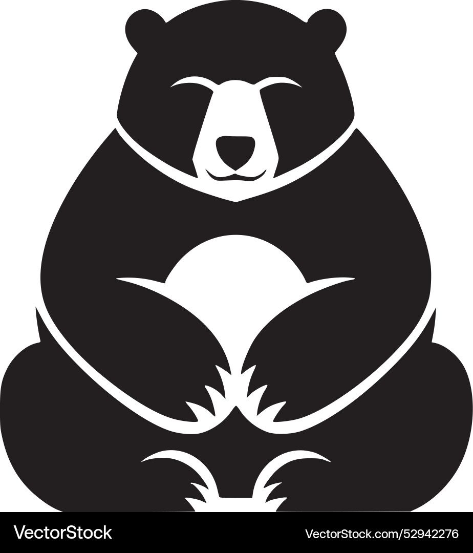 Bear - minimalist and simple silhouette – Royalty-Free Vector | VectorStock, image size:924x1080