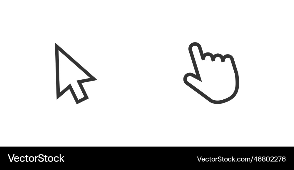Computer mouse pointer icon touch Computer mouse pointer icon touch Vector Image