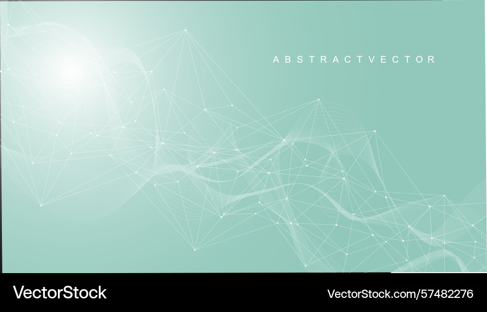 Geometric abstract background with connected line Vector Image