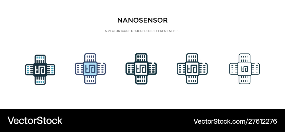 Nanosensor icon in different style two colored vector image