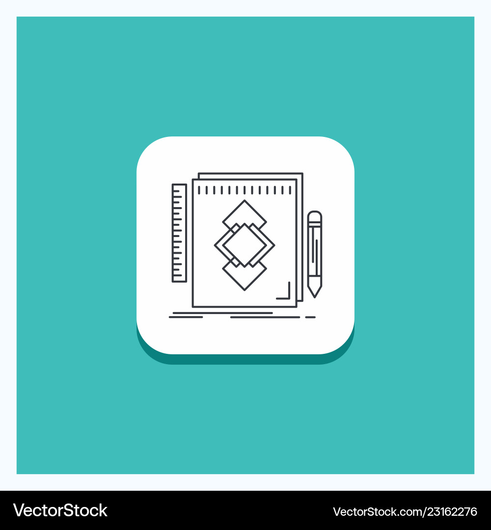 Round button for design tool identity draw Round button for design tool identity draw vector image