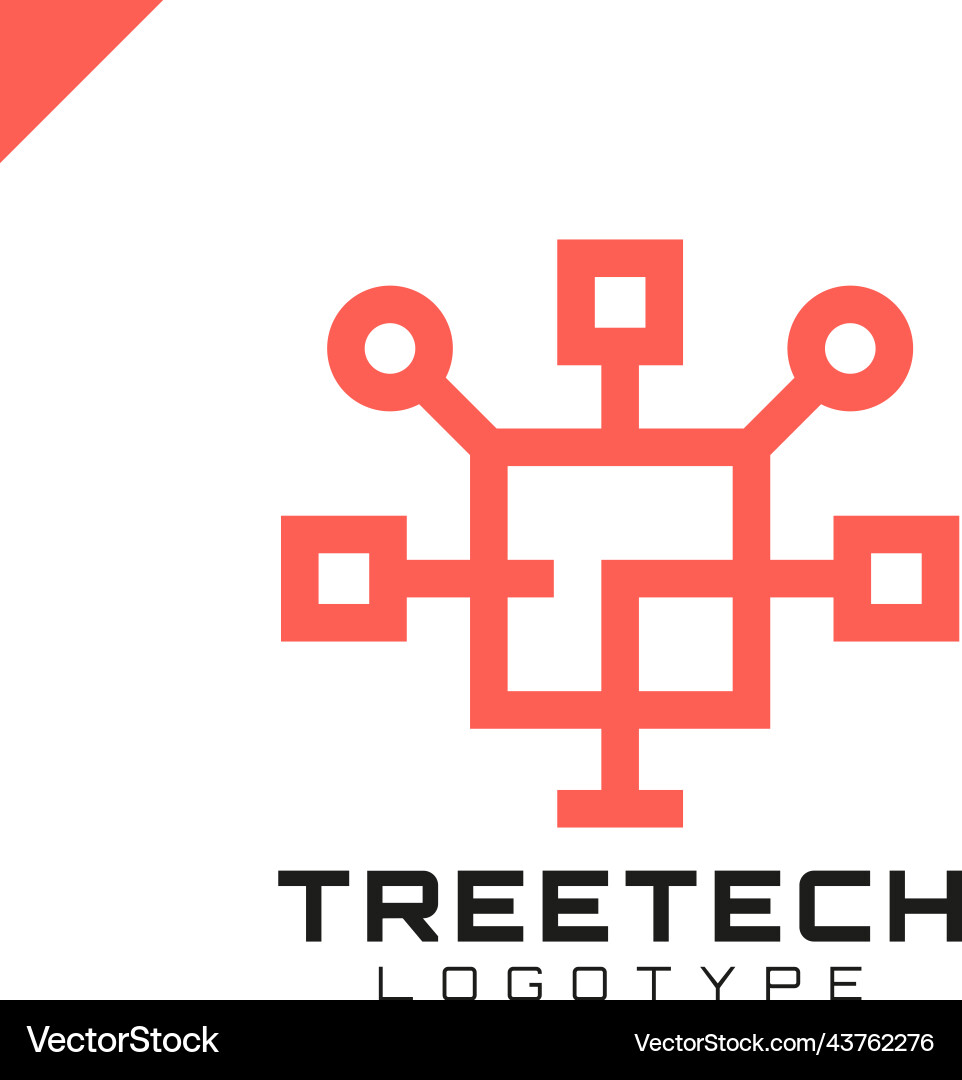 Tech tree square chip integrate technology Vector Image