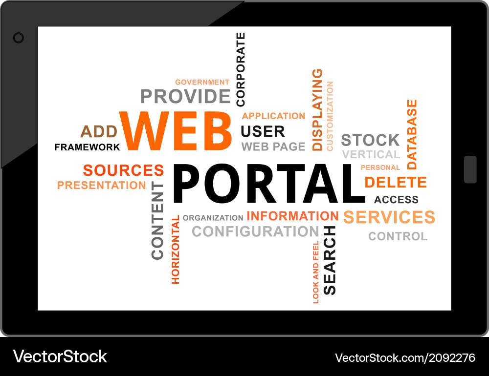 Web Portal Concepts - Word Cloud Vector Image