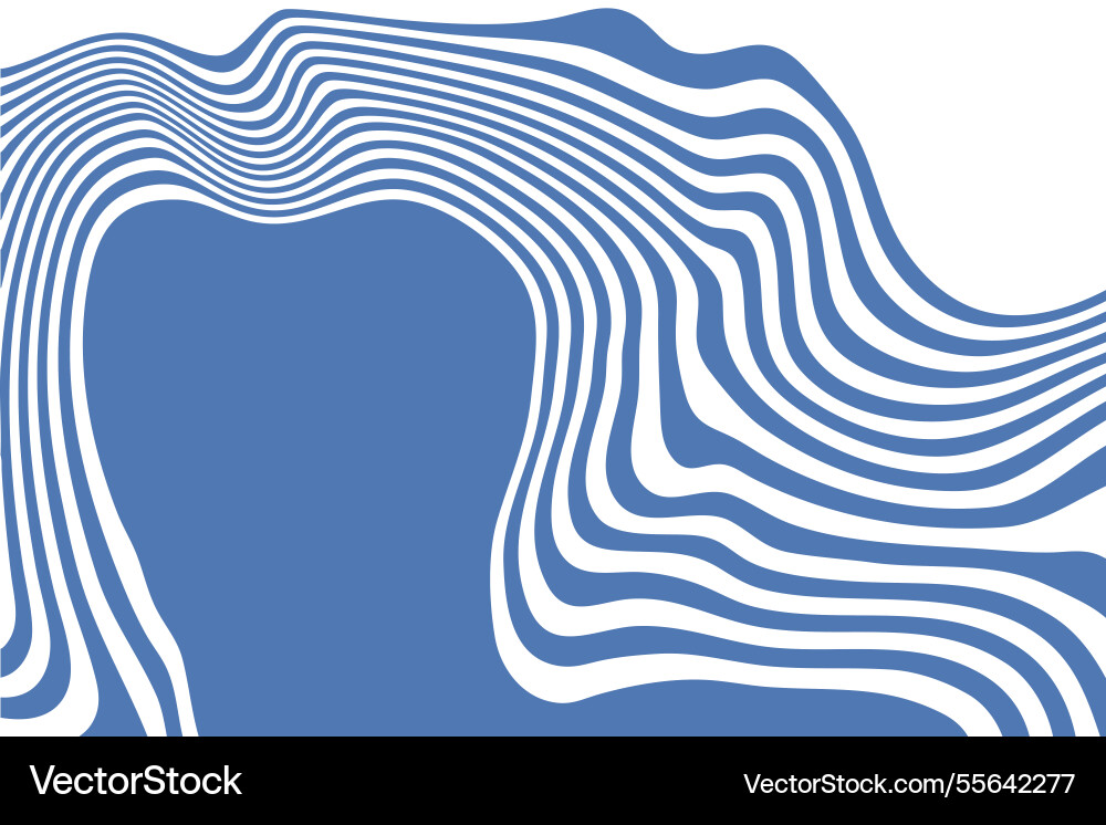 Abstract horizontal background with blue waves Vector Image