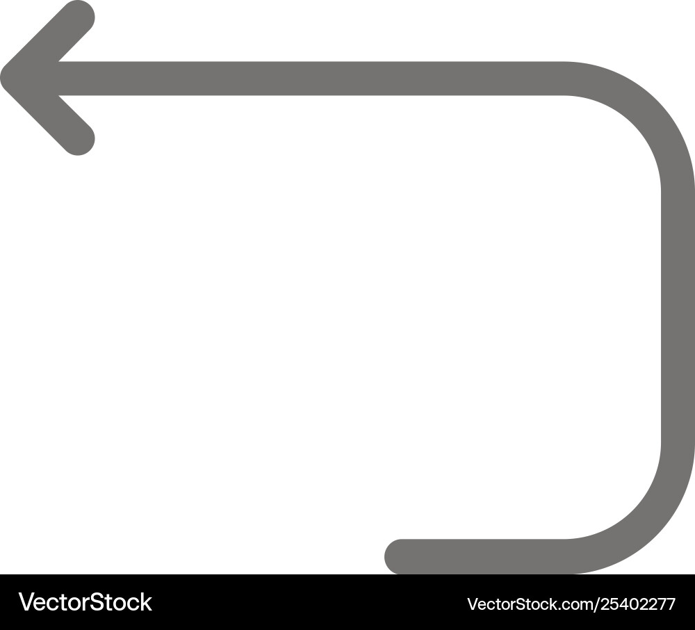 Arrow loop back flat color icon Arrow loop back flat color icon vector image